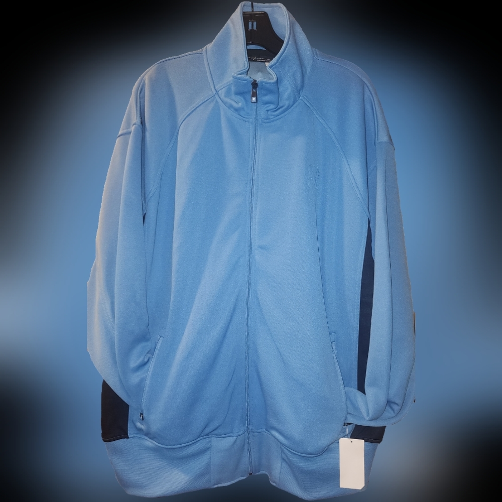 Mens Roc-a-Wear Jacket. Size XX-Large. Color- Baby Blue with Navy Blue accents